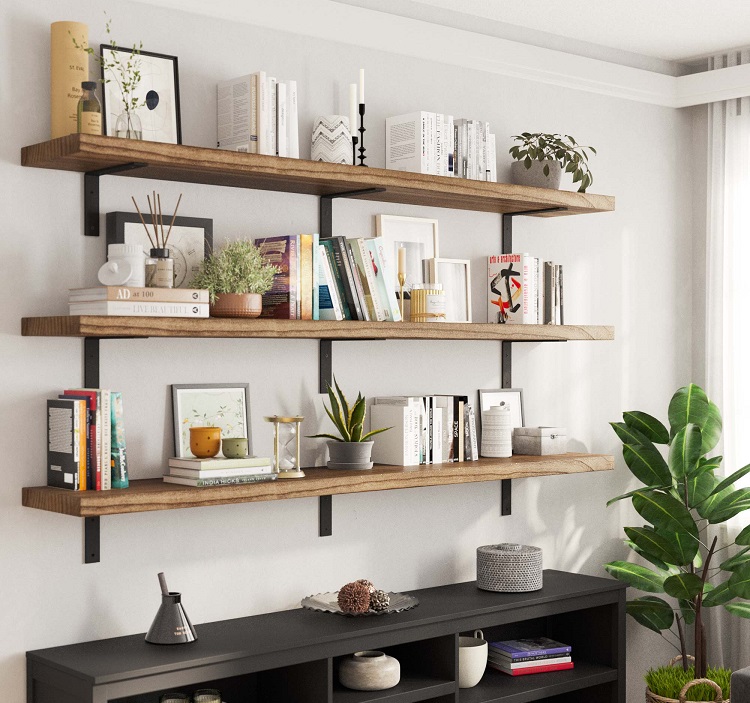 Memanfaatkan rak dinding, Sumber: wallniture.com